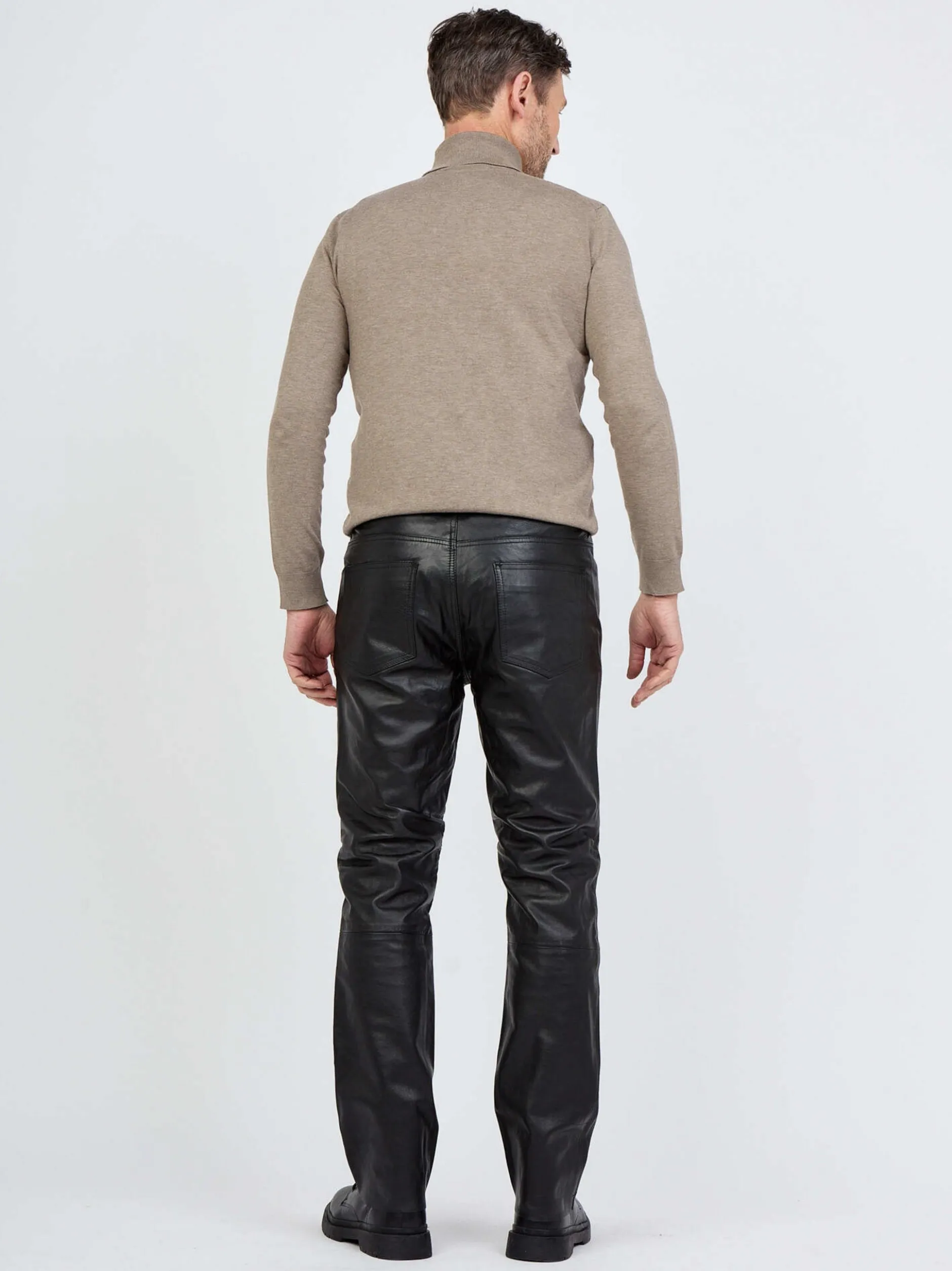 JCC Herren Lederhose in schwarz