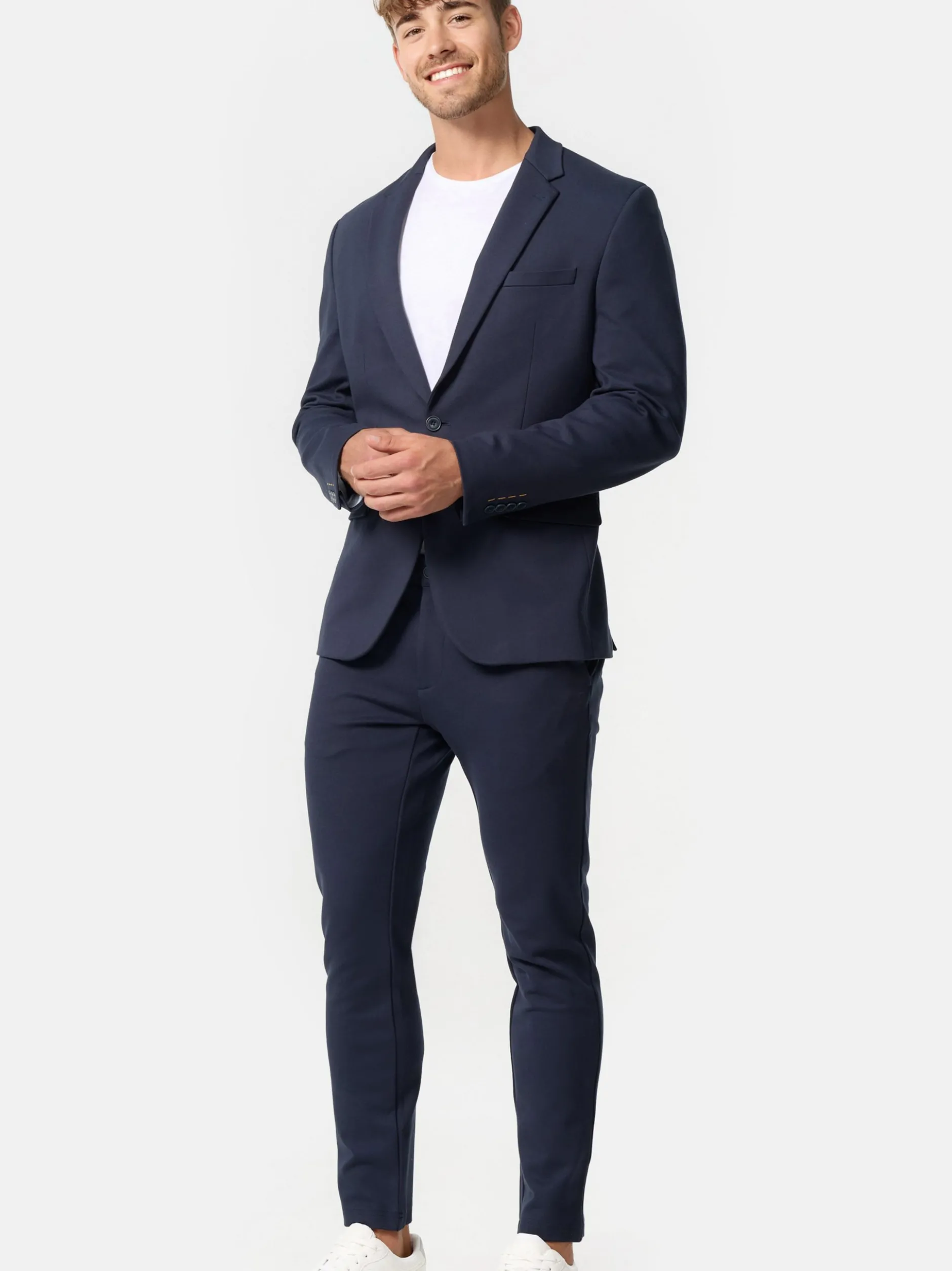Jeff Herren Anzughose - JFEzra in blau marine