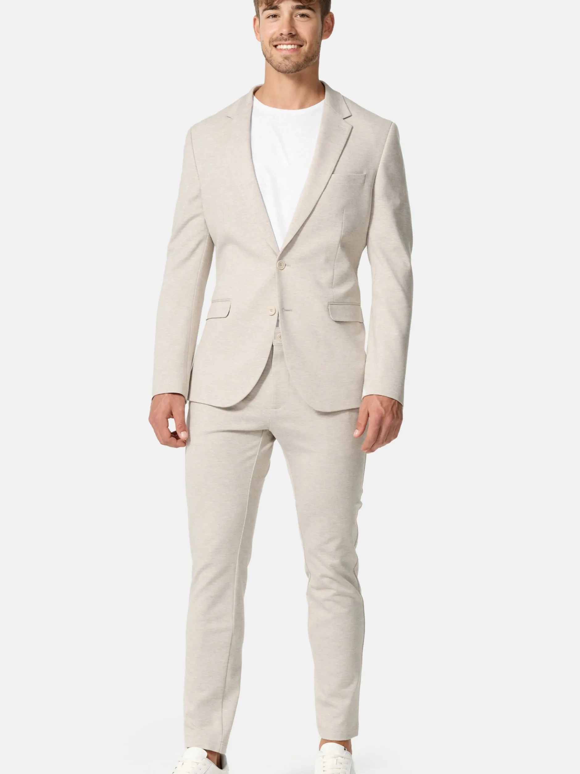 Jeff Herren Anzug 2-Teiler - JFEzra SET in beige sand