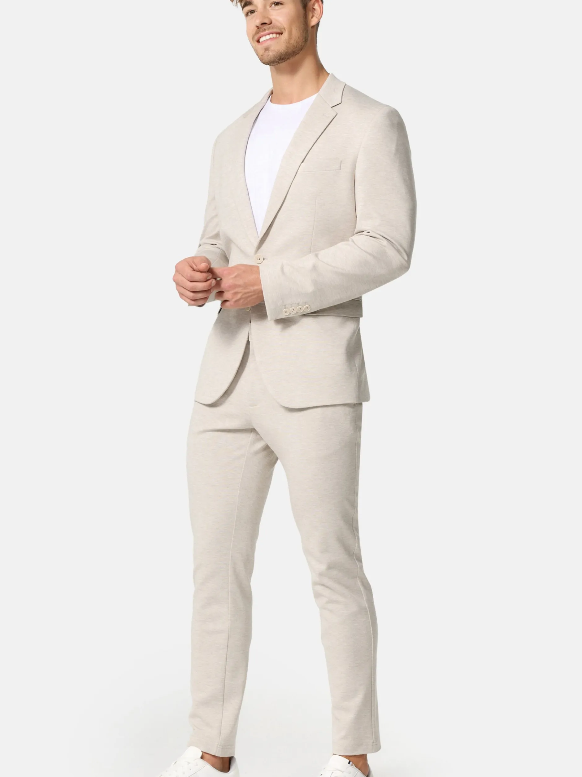 Jeff Herren Anzug 2-Teiler - JFEzra SET in beige sand