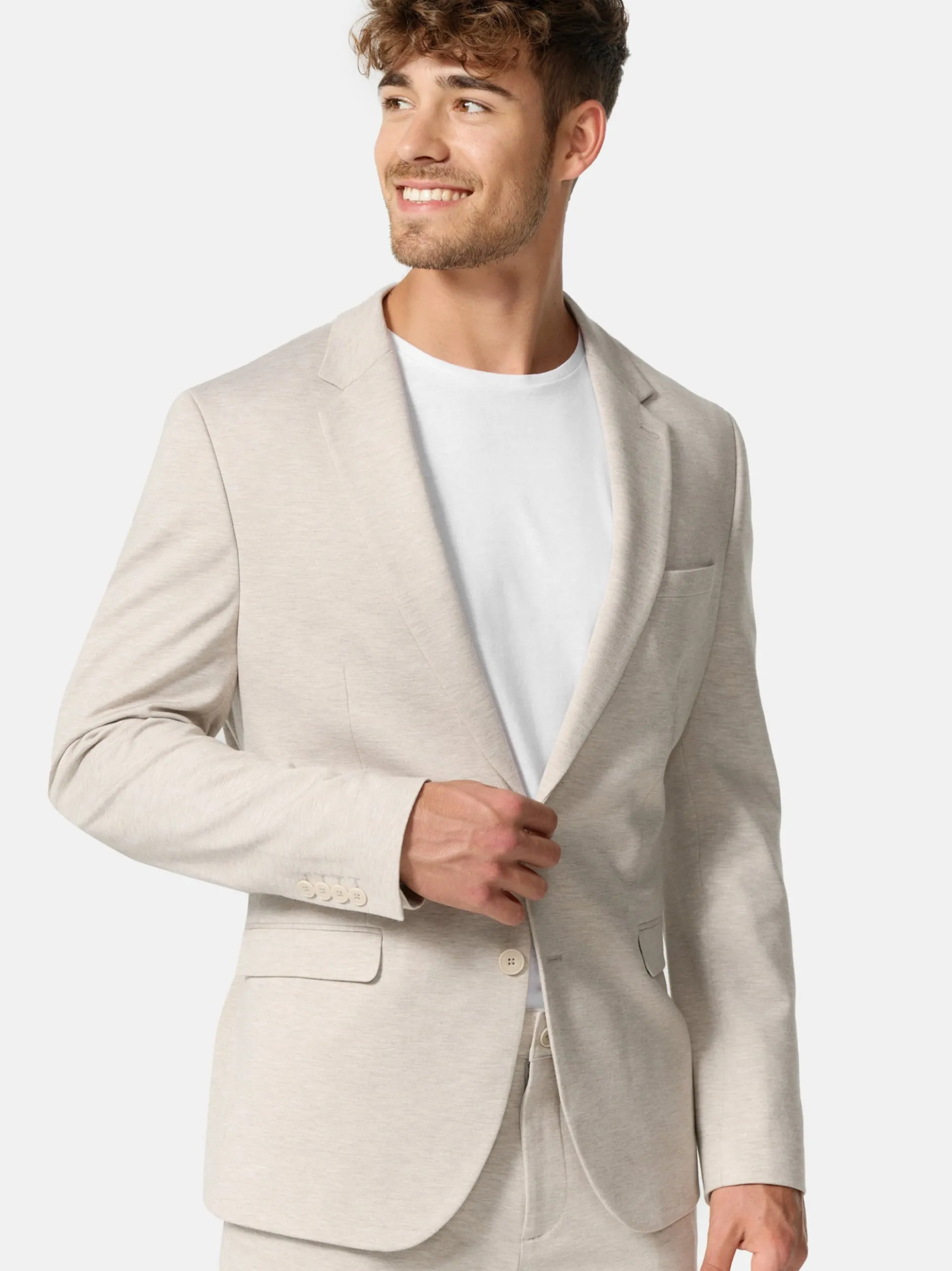 Jeff Herren Anzug 2-Teiler - JFEzra SET in beige sand