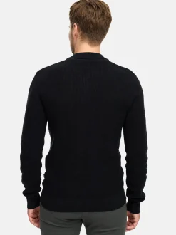 Jeff Herren Strick-Polo - JFTristan in schwarz