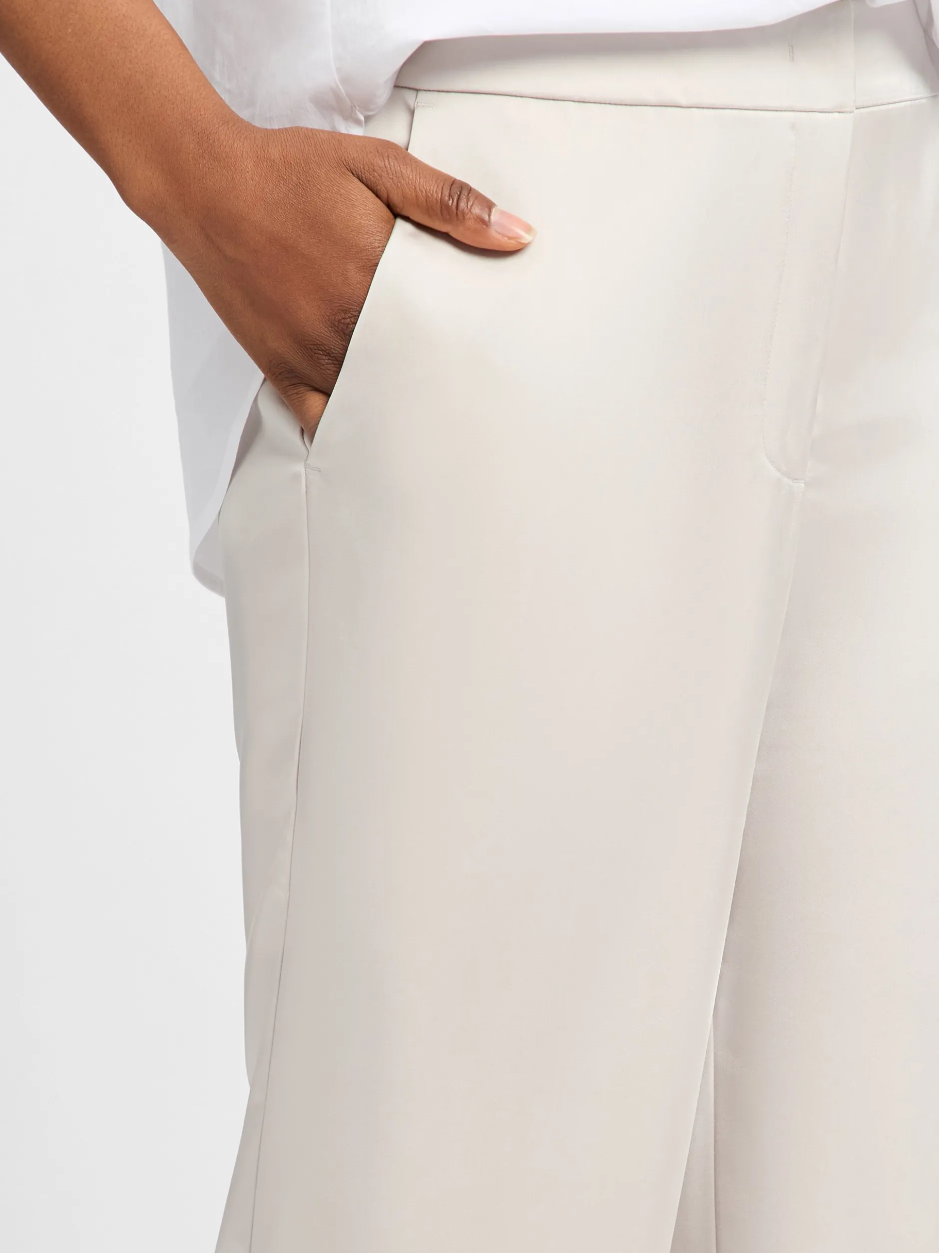 JOOP! Damen Stoffhose - Pearl in silber - Länge: lang