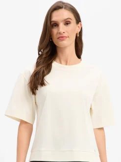 JOOP! Damen T-Shirt - Tede in ecru - Ärmel: kurzarm