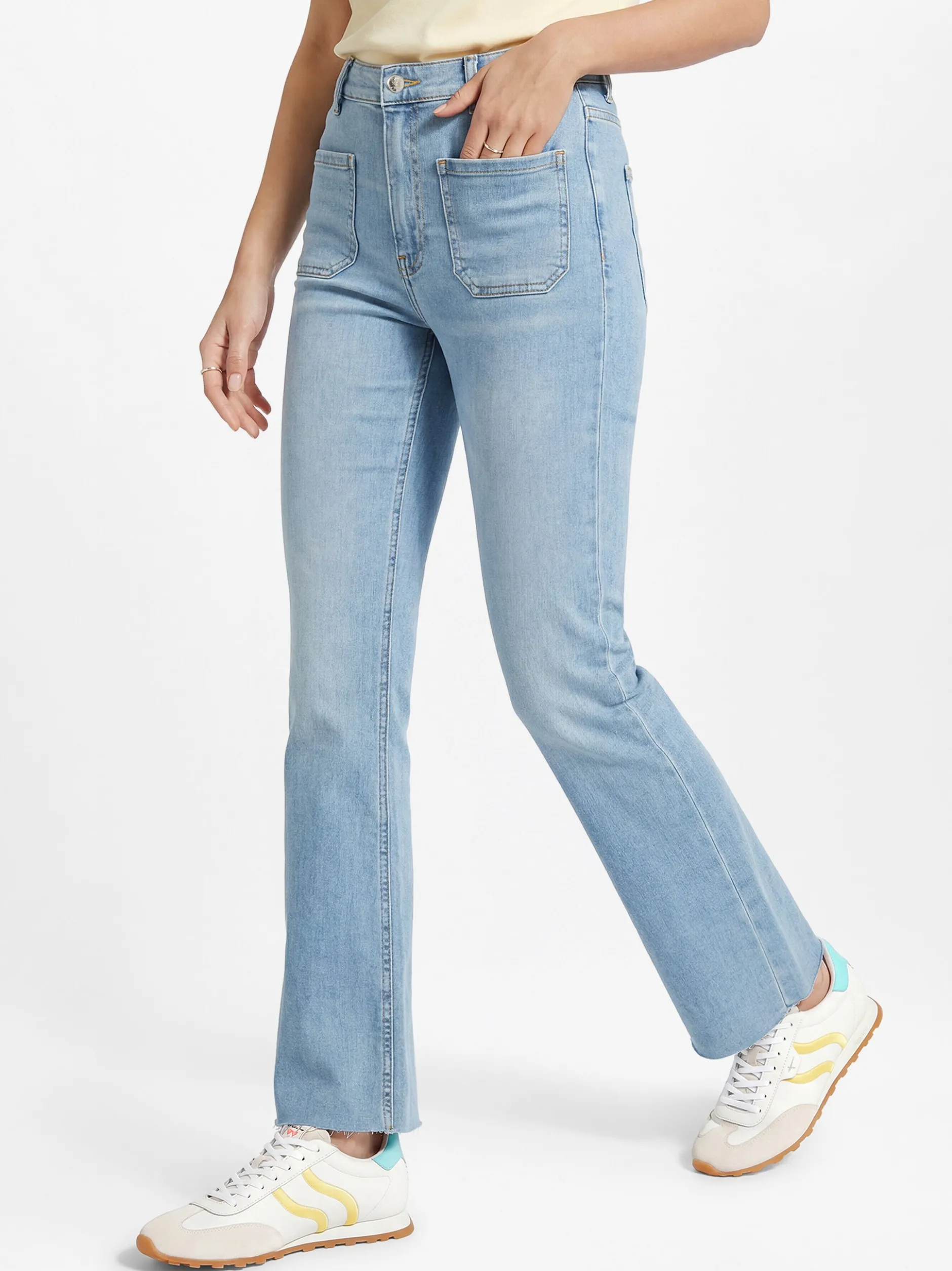 Joop Jeans Damen Bootcut Jeans - Ella-Oh in light stone