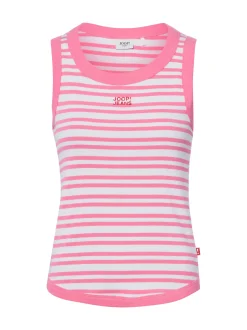 Joop Jeans Damen Tanktop - Tiani in rosa weiß