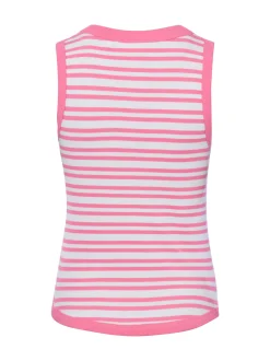 Joop Jeans Damen Tanktop - Tiani in rosa weiß