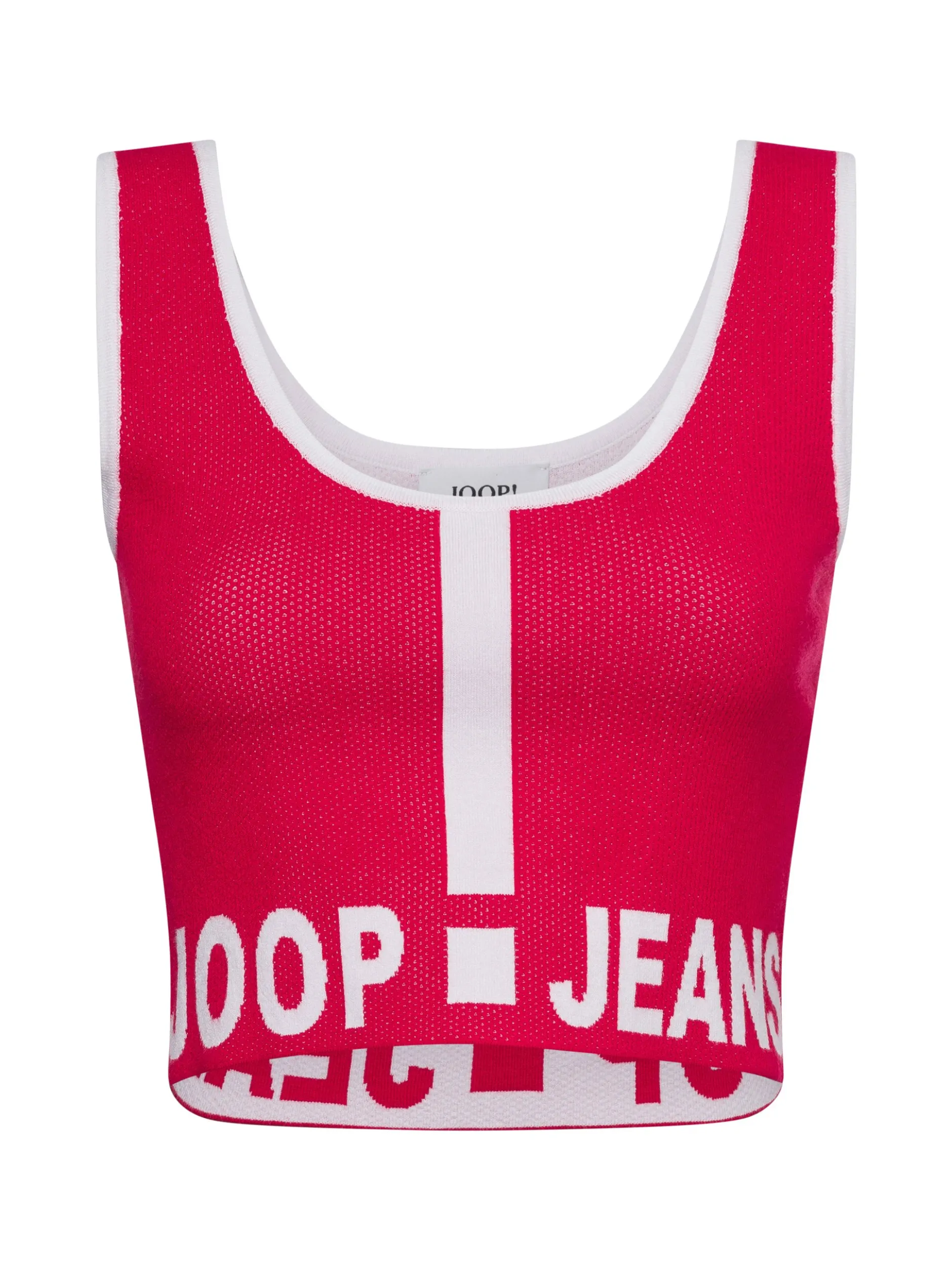 Joop Jeans Damen Top in rot - Ausschnitt: Rundhals