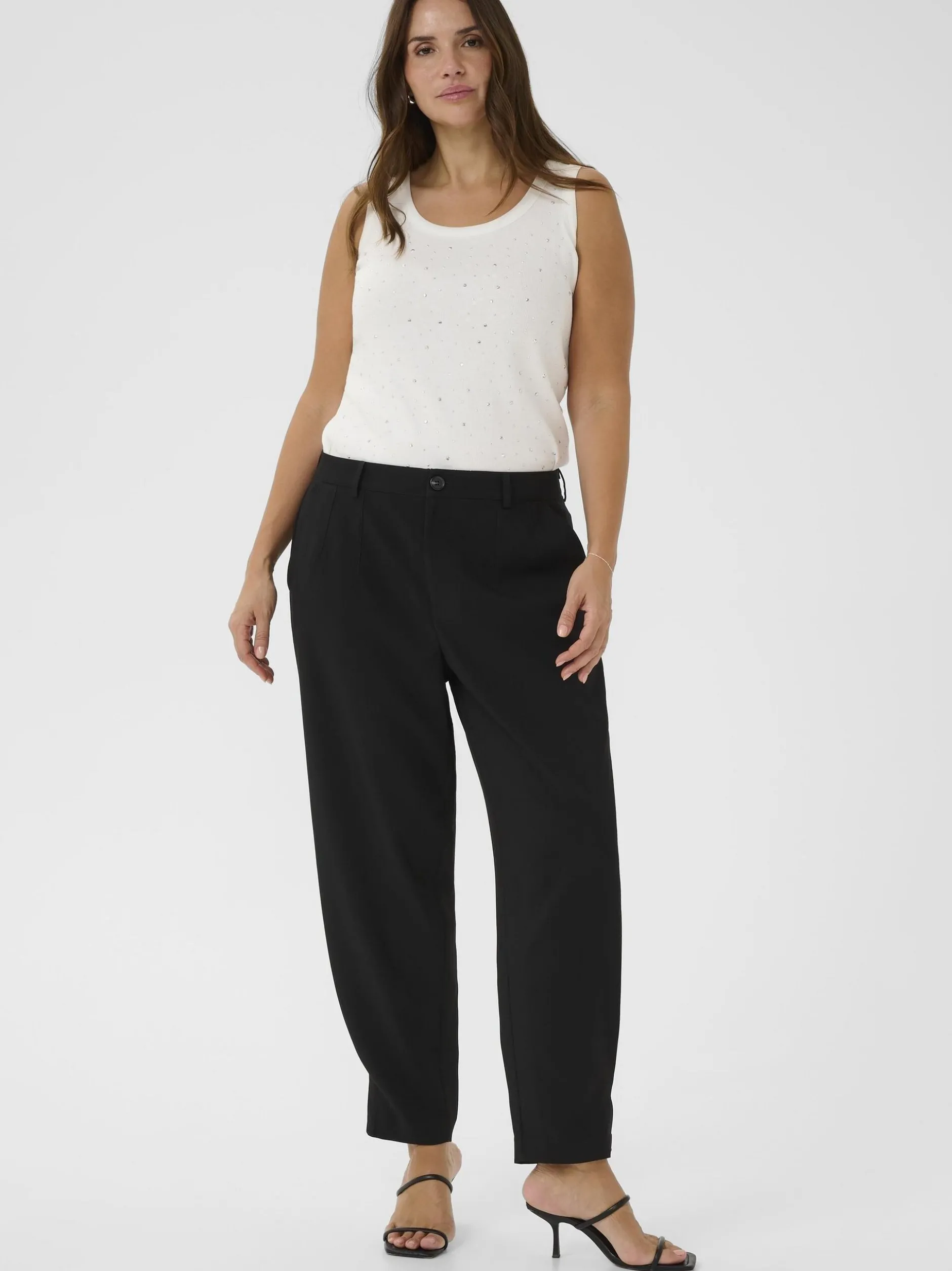 Kaffe Curve Damen Hose KChelia in schwarz