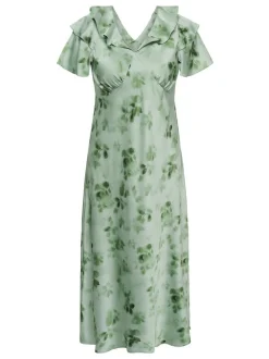Kaffe Curve Damen Kleid KCjamie in grün