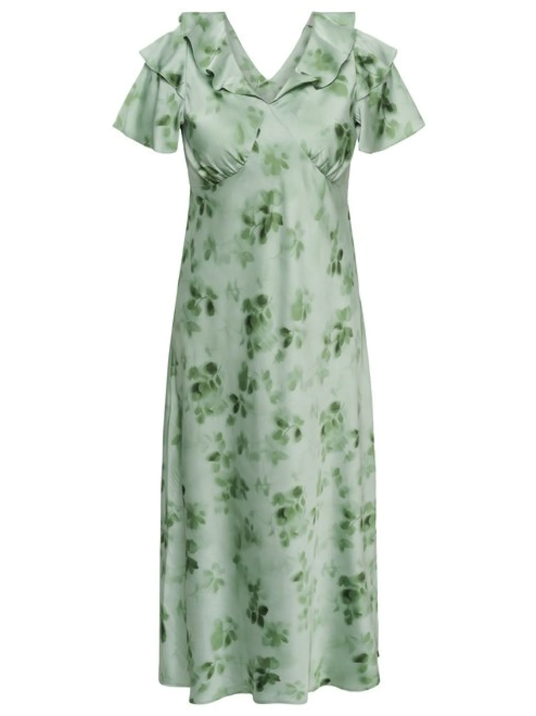 Kaffe Curve Damen Kleid KCjamie in grün