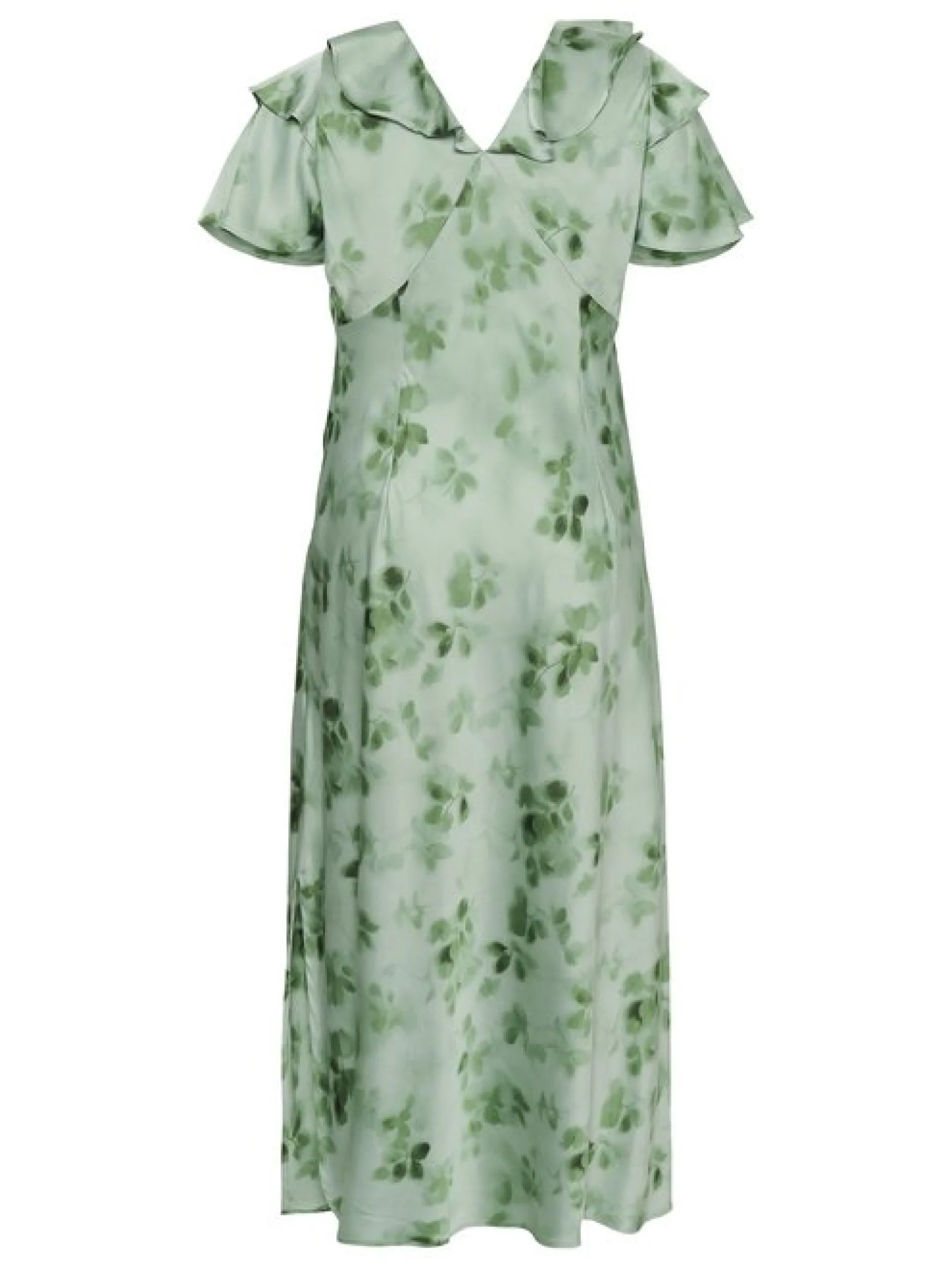 Kaffe Curve Damen Kleid KCjamie in grün