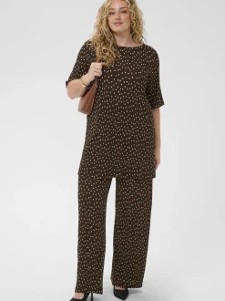 Kaffe Curve Damen T-Shirt KCmyra in braun
