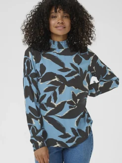 Kaffe Damen Bluse KAamber in blau