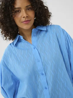 Kaffe Damen Bluse KAgabriela in hellblau