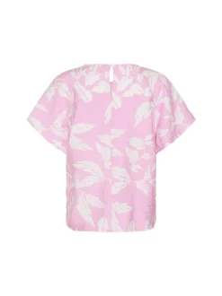 Kaffe Damen Bluse KAmarlo in pink weiß