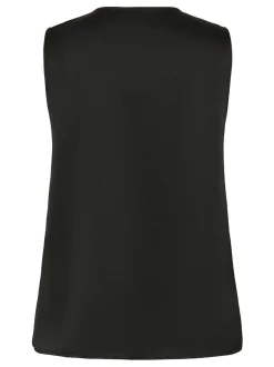 Kaffe Damen Bluse ärmellos KAvera in schwarz