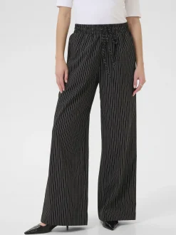 Kaffe Damen Casual Hose KAeliana Elastische Taille in schwarz