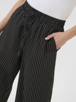 Kaffe Damen Casual Hose KAeliana Elastische Taille in schwarz