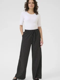 Kaffe Damen Casual Hose KAeliana Elastische Taille in schwarz