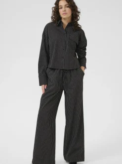 Kaffe Damen Casual Hose KAeliana Elastische Taille in schwarz