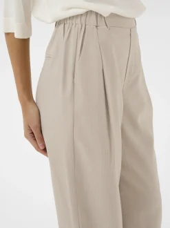Kaffe Damen Casual Hose KAkaren Elastische Taille in beige