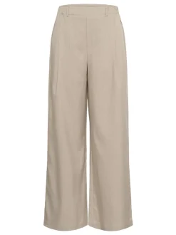 Kaffe Damen Casual Hose KAkaren Elastische Taille in beige