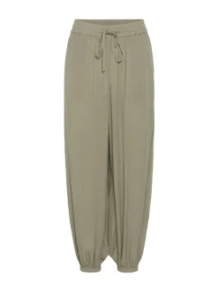 Kaffe Damen Casual Hose KAmeredith Hohe Taille in grün