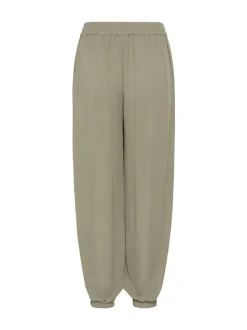 Kaffe Damen Casual Hose KAmeredith Hohe Taille in grün