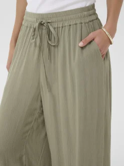 Kaffe Damen Casual Hose KAmeredith Hohe Taille in grün