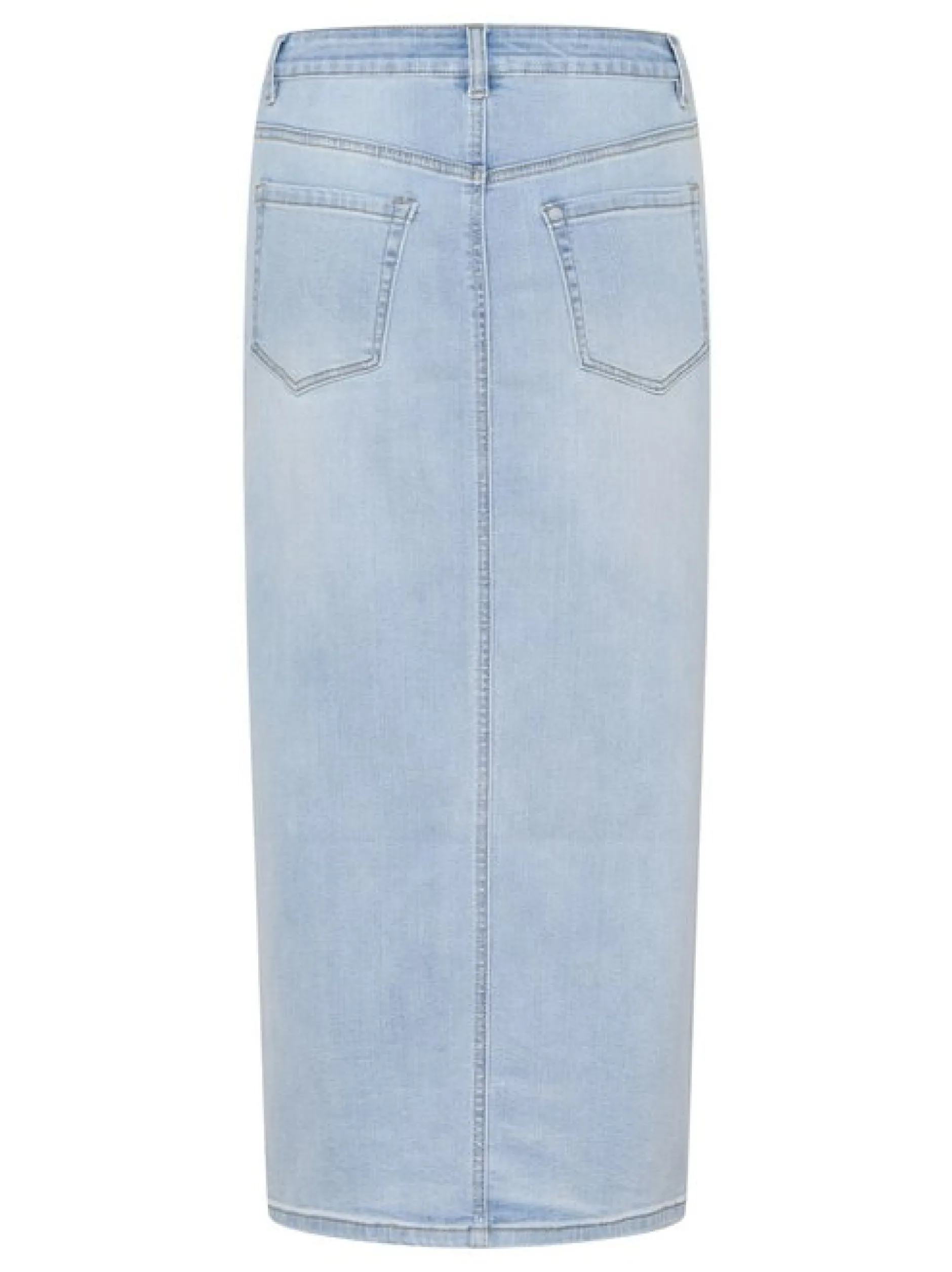 Kaffe Damen Denimrock KAkarla Hohe Taille in light stone denim