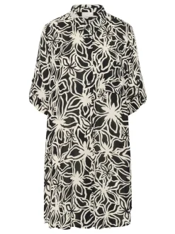 Kaffe Damen Hemdblusenkleid KAhildur in schwarz