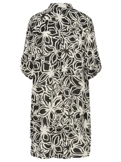 Kaffe Damen Hemdblusenkleid KAhildur in schwarz