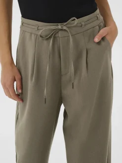 Kaffe Damen Hose KAmerle Hohe Taille in braun