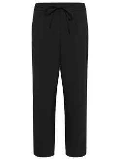 Kaffe Damen Hose KAmerle Hohe Taille in schwarz