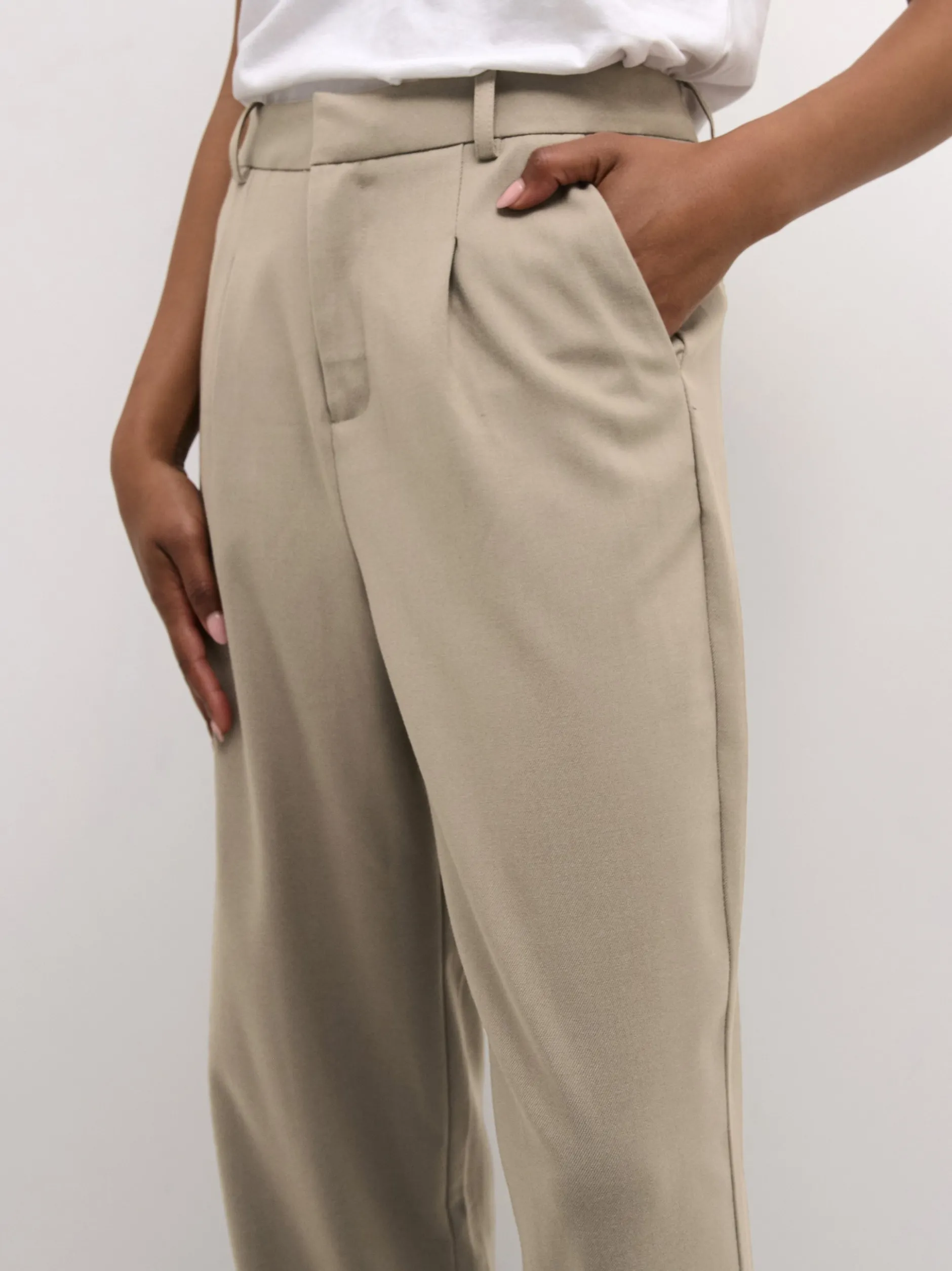 Kaffe Damen Hose KAMERLE in beige