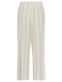 Kaffe Damen Hose KAmilia Hohe Taille in weiß