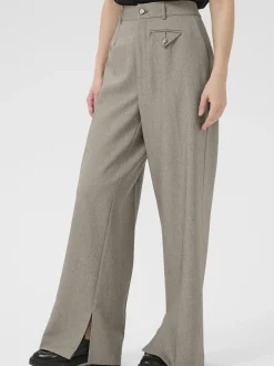 Kaffe Damen Hose KAtilla Hohe Taille in kitt