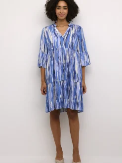 Kaffe Damen Kleid KAarina in blau