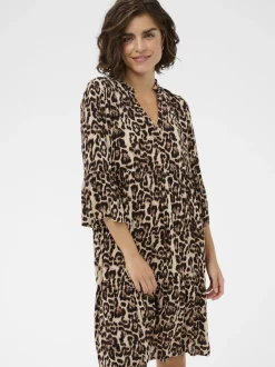 Kaffe Damen Kleid KAellen in sand