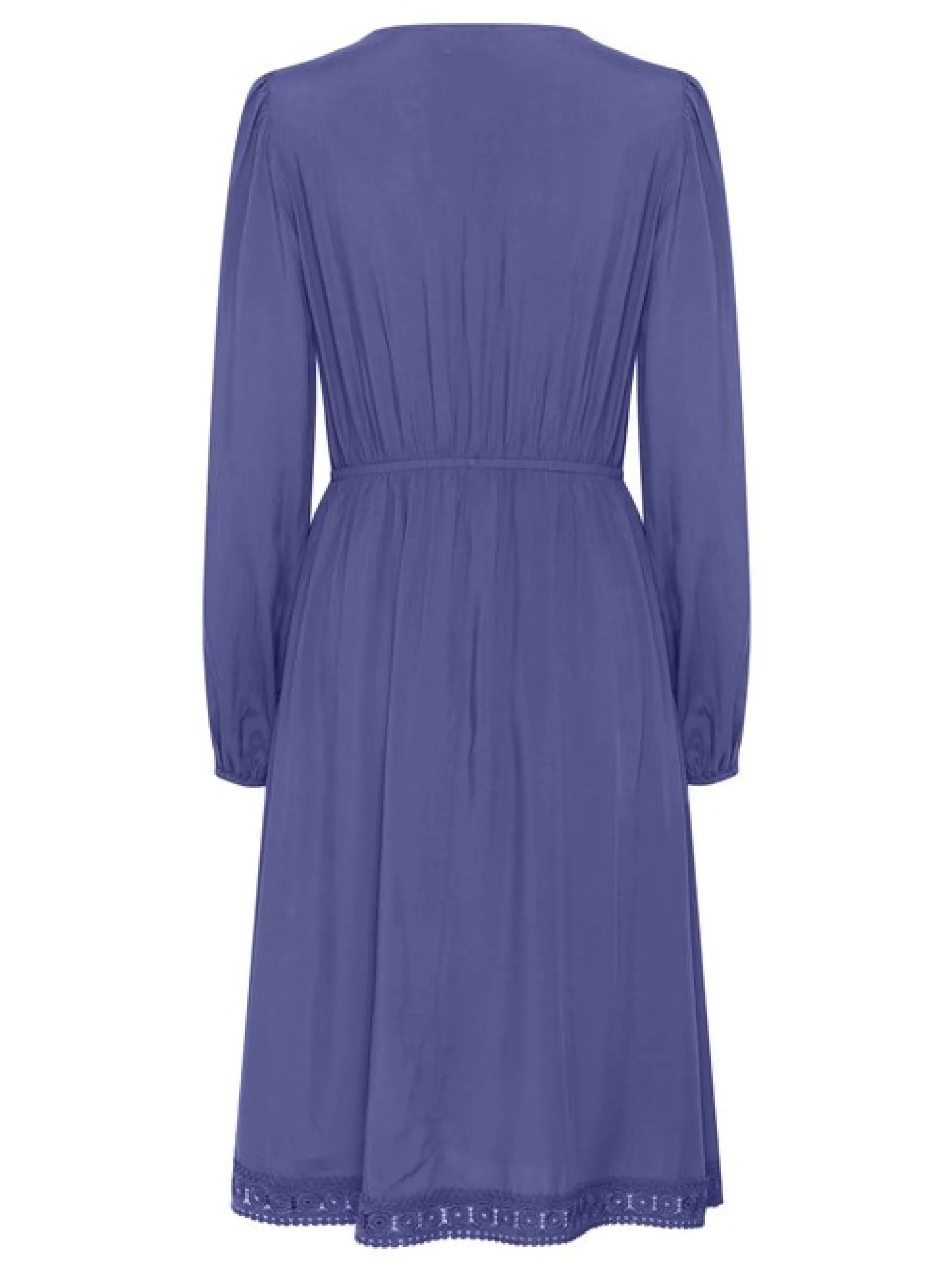 Kaffe Damen Kleid KAfreia Elastische Taille in blau