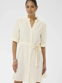 Kaffe Damen Kleid KAgitta in vanille