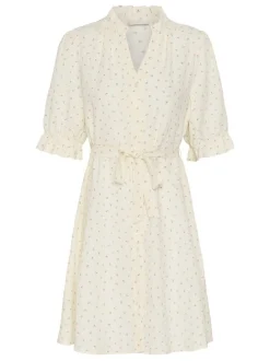Kaffe Damen Kleid KAgitta in vanille