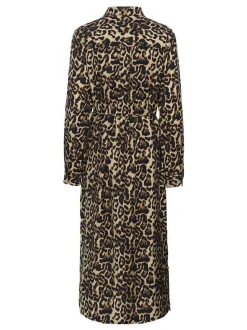 Kaffe Damen Kleid KAhannah in beige schwarz