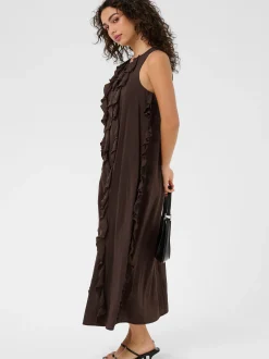 Kaffe Damen Kleid KAines in braun