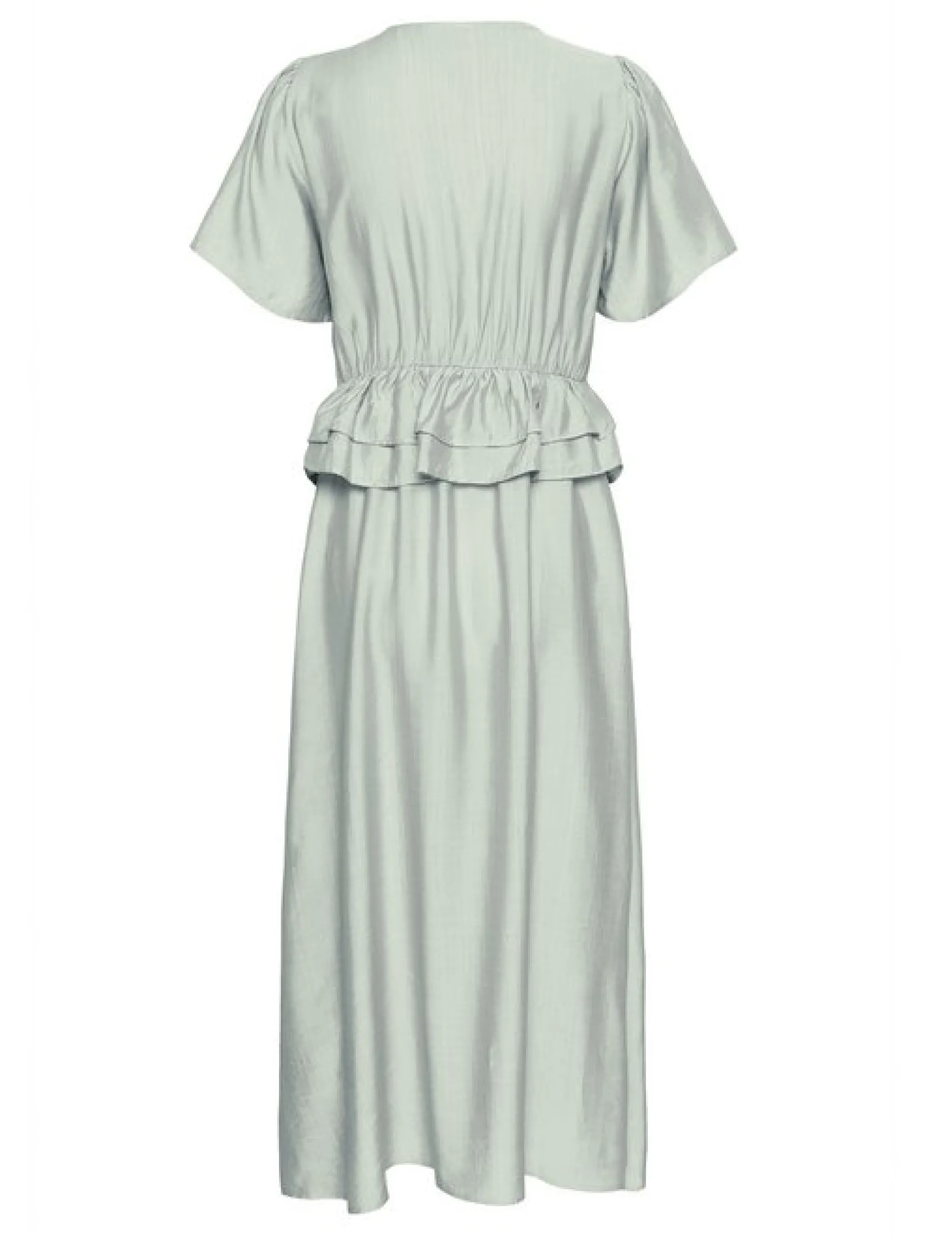 Kaffe Damen Kleid KAjasmin Elastische Taille in grün