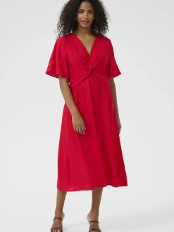 Kaffe Damen Kleid KAjasmin in rot