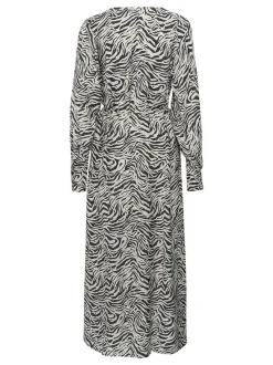 Kaffe Damen Kleid KAjodie in schwarz ecru