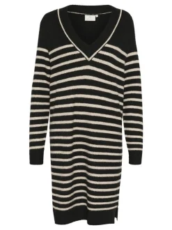 Kaffe Damen Kleid KAjuno in schwarz mehrfarbig