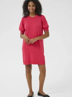 Kaffe Damen Kleid KAlizza in himbeer